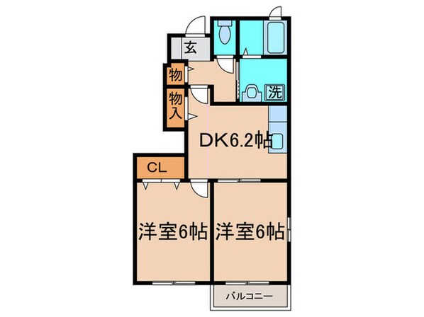 メゾングラ－スⅡの物件間取画像